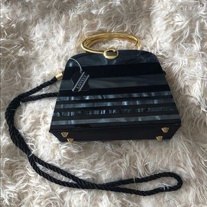 Vintage Hard-aided tortoise shell clutch purse